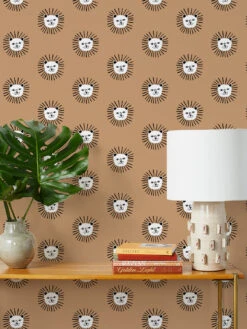 'Lion's Mane' Wallpaper By Tea Collection - Brown -Wallpaper Store Lions Mane by Tea Collection Brown RS