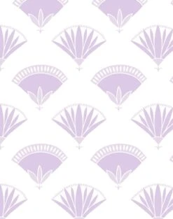 'Lotus Papyrus' Wallpaper By Tea Collection - Lavender -Wallpaper Store Lotus Papyrus Lavender detail