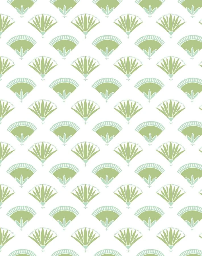 'Lotus Papyrus' Wallpaper By Tea Collection - Moss 3 'Lotus Papyrus' Wallpaper By Tea Collection - Moss