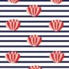 'Lotus Stripe' Wallpaper By Clare V. - Navy -Wallpaper Store Lotus with Stripe blue red pink Product 274772e0 2b89 4245 b285 53d727c73be5