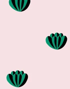 'Lotus' Wallpaper By Clare V. - Emerald / Shell -Wallpaper Store Lotus Emerald Shell Detail f044c160 8382 4152 9a28 9d729d34fcf1