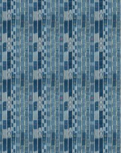 'Small Madison Stripe' Wallpaper By Chris Benz - Blue