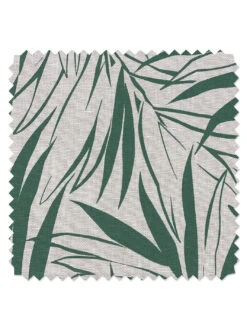 'Fabric By The Yard - Majesty Palm - Green On Flax Linen
