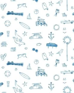 'Malibu' Wallpaper By Nathan Turner - Blue On White -Wallpaper Store Malibu Blue on white design 62f3835b c7ff 4524 aef9 8c012ee80374