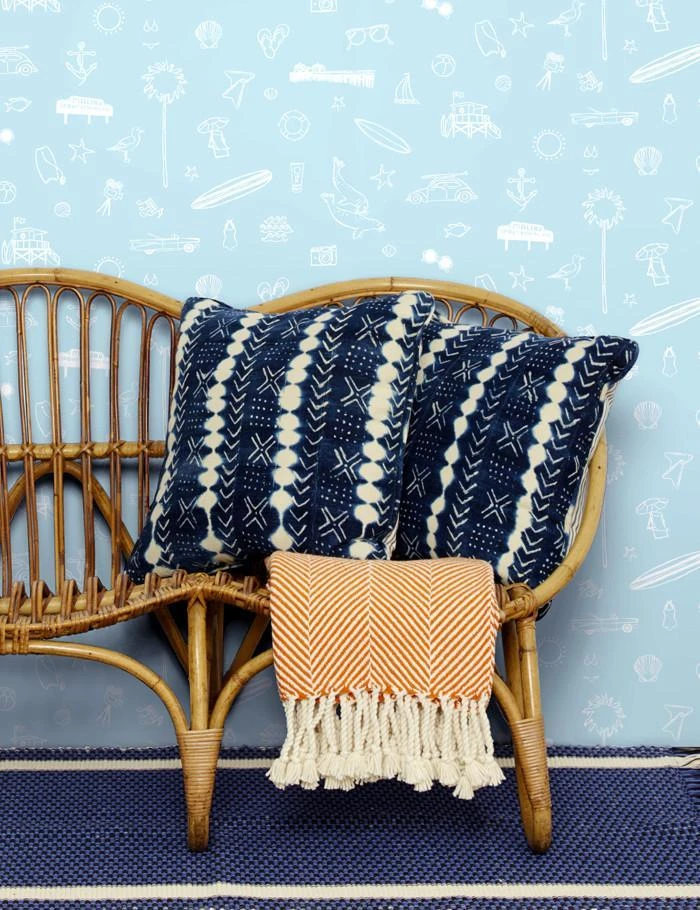 'Malibu' Wallpaper By Nathan Turner - Glacier Blue 4 'Malibu' Wallpaper By Nathan Turner - Glacier Blue - Image 2