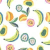 'Mango Papaya' Wallpaper By Tea Collection - White