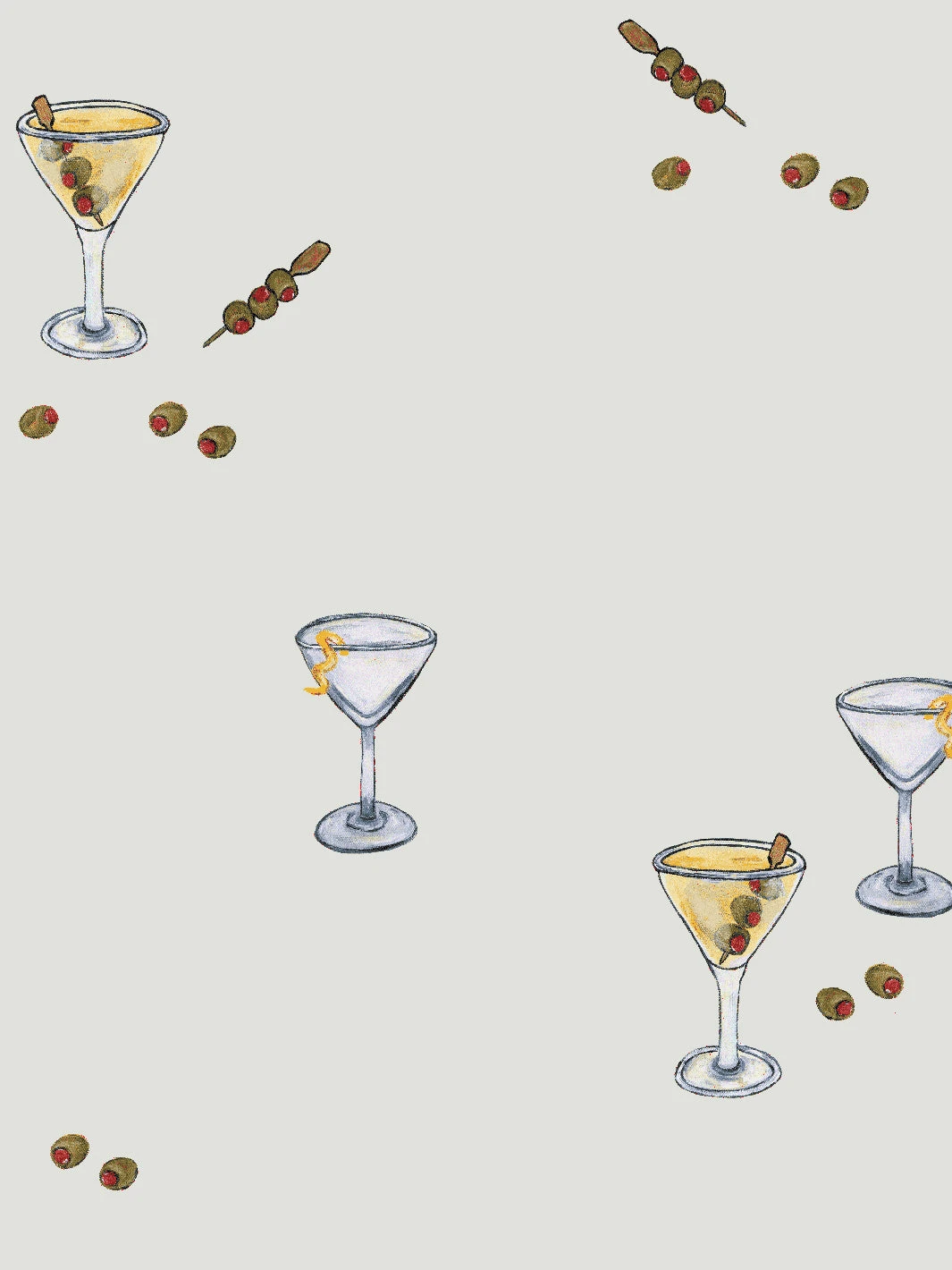 'Martini' Wallpaper By CAB X Carlyle - Pale Gray 4 'Martini' Wallpaper By CAB X Carlyle - Pale Gray - Image 2