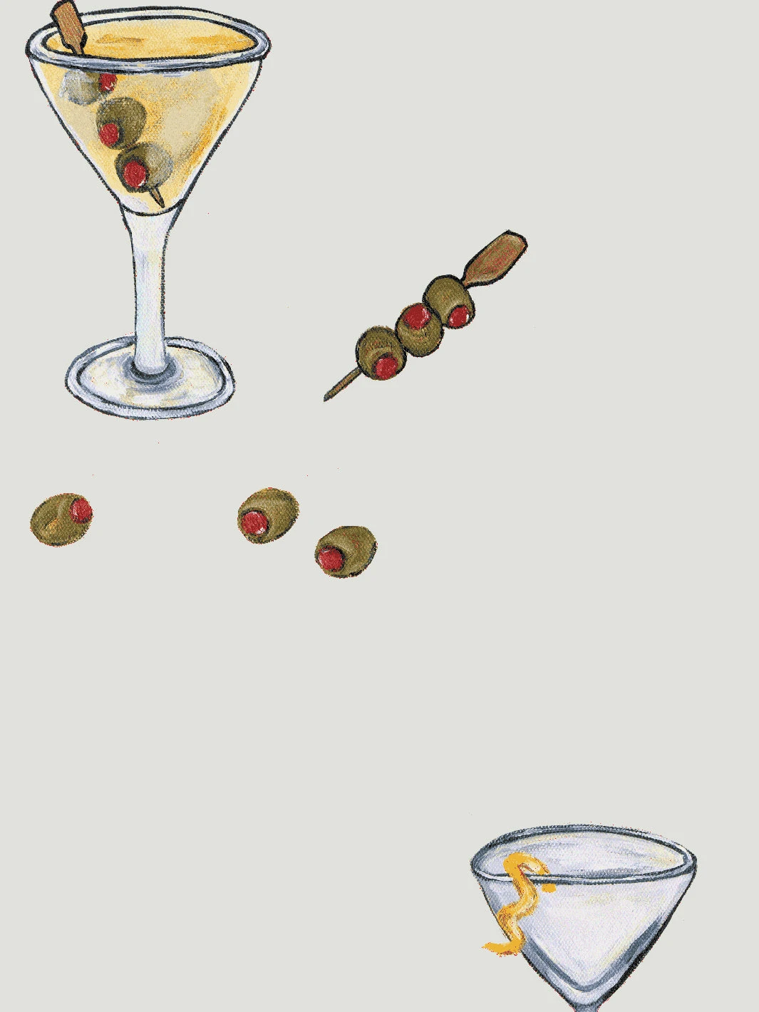 'Martini' Wallpaper By CAB X Carlyle - Pale Gray 5 'Martini' Wallpaper By CAB X Carlyle - Pale Gray - Image 3