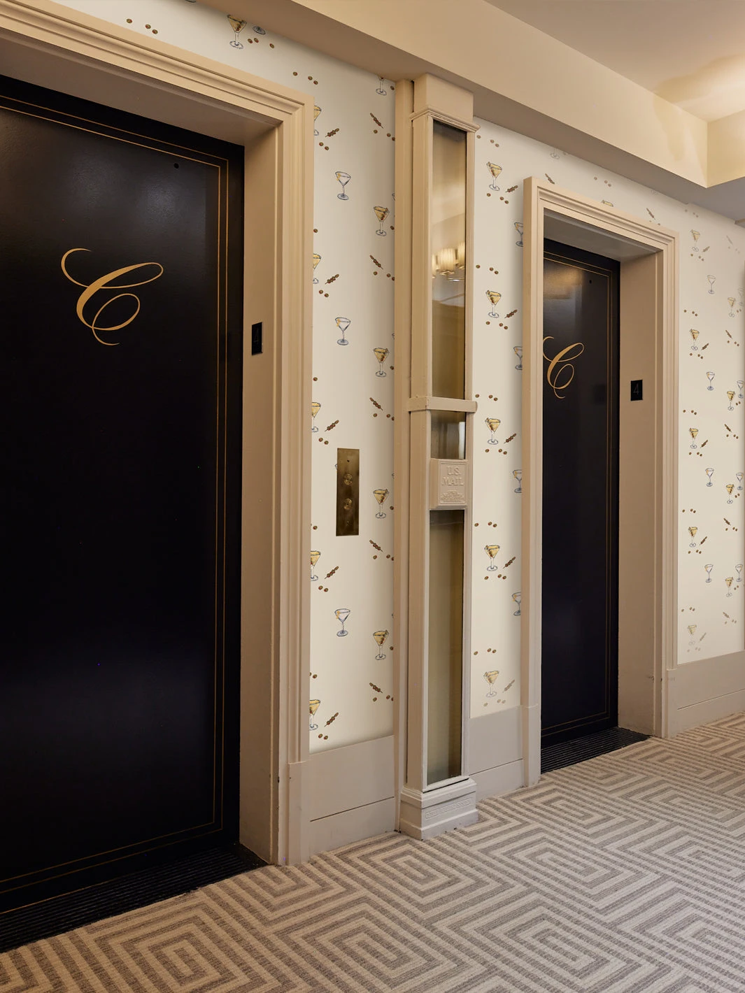 'Martini' Wallpaper By CAB X Carlyle - Pale Gray 3 'Martini' Wallpaper By CAB X Carlyle - Pale Gray