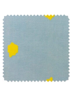 'Fabric By The Yard - Medina Dot - Baby Blue On Linen