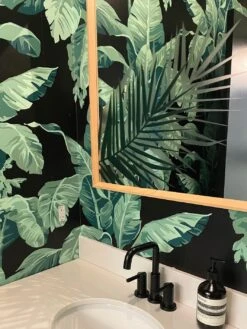 'Palm Leaf' Mirrored Art By Artshoppe -Wallpaper Store Mirror