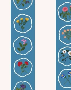 'Montaigne Stripe' Wallpaper By Carly Beck - Lapis