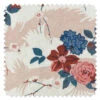'Fabric By The Yard - Dora Chintz - Pink + Blue On Linen