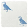 'Fabric By The Yard - California Quail - Blue On Linen