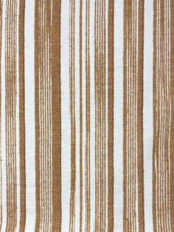 'Fabric By The Yard - Stuart Stripe - Brown On Linen -Wallpaper Store Nathan Turner CA Stuart Stripe Brown Design