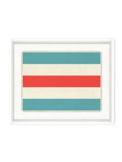 'Nautical Flag Textile 3' On Canvas By Nathan Turner Framed Art