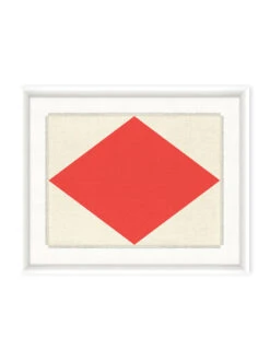 'Nautical Flag Textile 6 On Canvas By Nathan Turner Framed Art