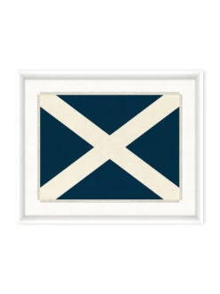 'Nautical Flag Textile 9' On Canvas By Nathan Turner Framed Art