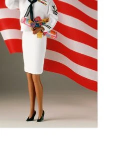 'Navy Barbie™ On Acrylic -Wallpaper Store Navy Barbie Acrylic Artwork by artshoppe detail