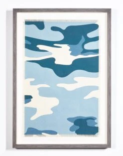 'Navy Blue Camo' Framed Art By Nathan Turner