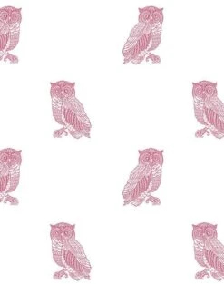 'Otus The Owl' Wallpaper By Wallshoppe - Rose On White -Wallpaper Store New Owl Rose product web f7bb5616 94fc 42a4 9947 abc1838c70e8