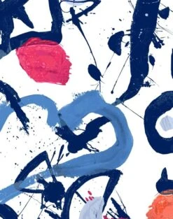 'El Quijote' Wallpaper By Chris Benz - Multi / Blue / Coral -Wallpaper Store Ode 4 bluecoral 1 0b5868c1 a401 4651 9830 05bf25e82fb2