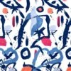 'El Quijote' Wallpaper By Chris Benz - Multi / Blue / Coral -Wallpaper Store Ode 4 bluecoral 371dc9e4 1df6 4d63 b319 fc900482fb1d