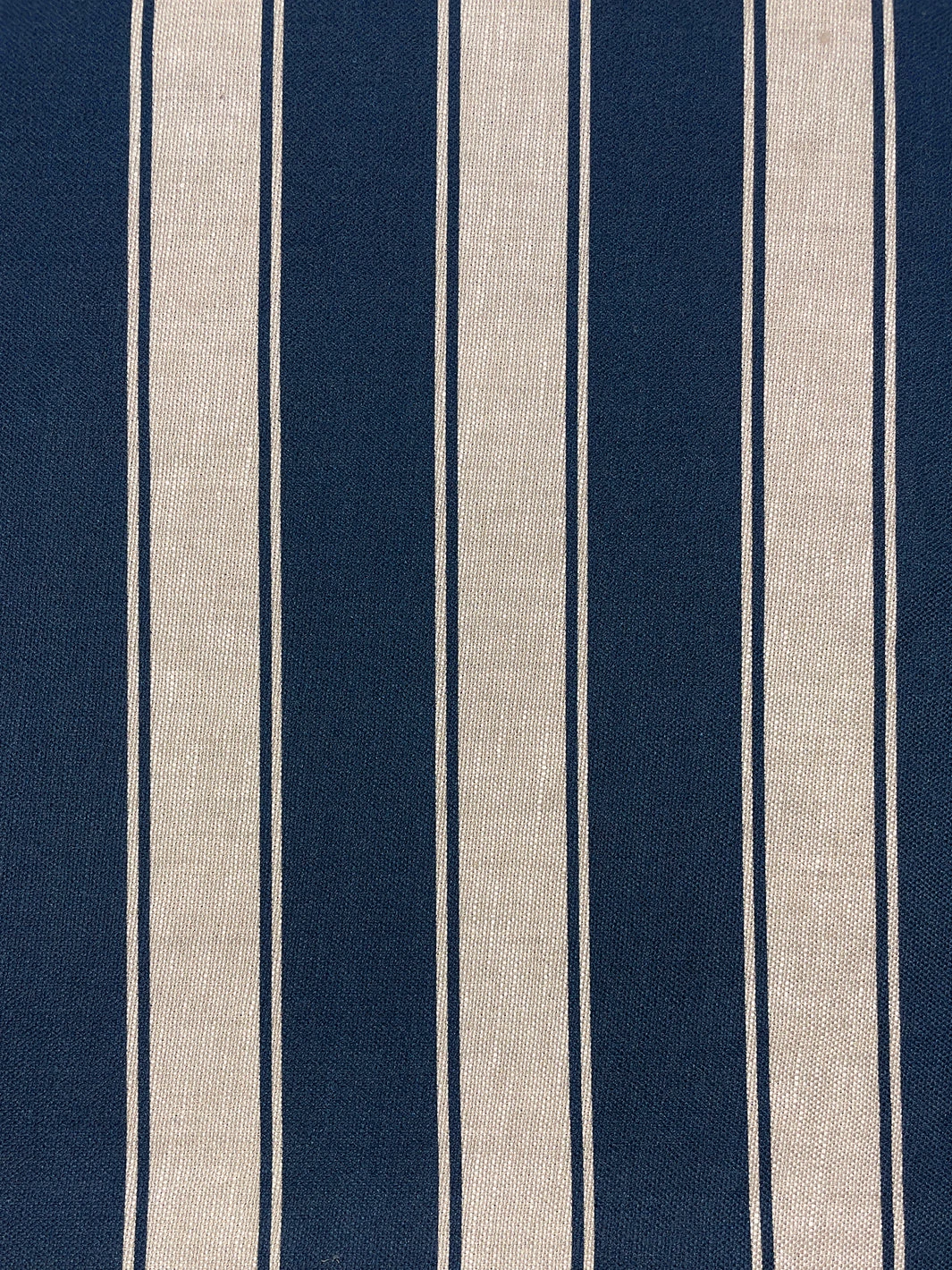 'Fabric By The Yard - Ojai Stripe - Navy On Flax Linen 4 'Fabric By The Yard - Ojai Stripe - Navy On Flax Linen - Image 2