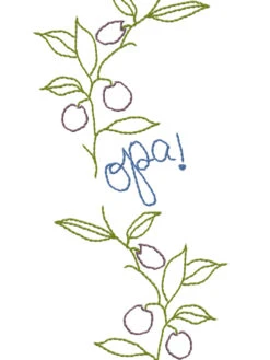 'Opa!' Wallpaper By Lingua Franca - White -Wallpaper Store Opa White Detail