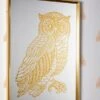 'Orange Owl' Mirrored Art By Artshoppe -Wallpaper Store Orange Owl Mirror RS