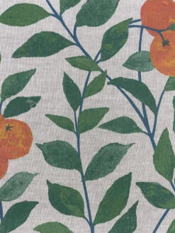'Fabric By The Yard - Orange Crush - Natural On Organic Twill -Wallpaper Store Orange Crush Natural Flax Linen Design 29c0fd52 5935 4cc5 bdee bfec85e2e12b