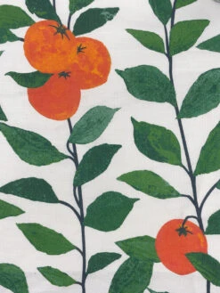 'Fabric By The Yard - Orange Crush - Natural On Organic Twill -Wallpaper Store Orange Crush Natural Linen Design f957d4f3 926c 4113 a9f8 11256c53ffb3