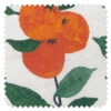 'Fabric By The Yard - Orange Crush - Natural On Linen -Wallpaper Store Orange Crush Natural Linen Detail