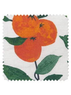 'Fabric By The Yard - Orange Crush - Natural On Flax Linen -Wallpaper Store Orange Crush Natural Linen Detail b07f6efb 9256 4564 ace8 06493ea85b50