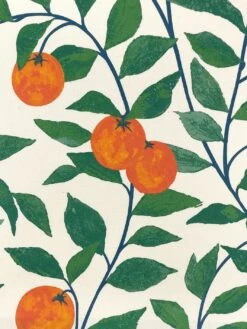 'Fabric By The Yard - Orange Crush - Natural On Linen -Wallpaper Store Orange Crush Natural Organic Twill Design b18a89fe 9c27 46b7 9aee 15dca04fa050