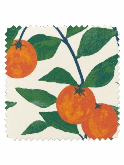 'Fabric By The Yard - Orange Crush - Natural On Linen -Wallpaper Store Orange Crush Natural Organic Twill Detail 9a20c2f4 6530 4ff9 92f9 3481e557b063