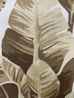 'Fabric By The Yard - Pacifico Palm - Cappuccino On Raw Canvas -Wallpaper Store Pacifico Palm Cappuccino Raw Canvas Design