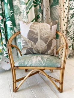 'Fabric By The Yard - Pacifico Palm - Cappuccino On Raw Canvas -Wallpaper Store Pacifico Palm Cappuccino on Flax Linen 22inx22in RS2 73148439 d484 4e70 85b7 09cbd3246497