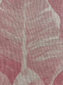 'Fabric By The Yard - Pacifico Palm - Garcelle Pink On Organic Twill -Wallpaper Store Pacifico Palm Garcelle Pink Flax Linen Design da088fe8 3b3a 4634 8dd5 ad12cee407b5
