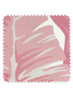 'Fabric By The Yard - Pacifico Palm - Garcelle Pink On Hopsack