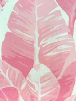 'Fabric By The Yard - Pacifico Palm - Garcelle Pink On Linen -Wallpaper Store Pacifico Palm Garcelle Pink Linen Design
