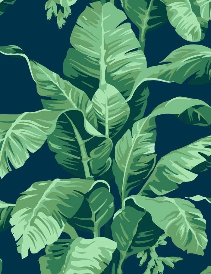 'Pacifico Palm' Wallpaper By Nathan Turner - Indigo 3 'Pacifico Palm' Wallpaper By Nathan Turner - Indigo