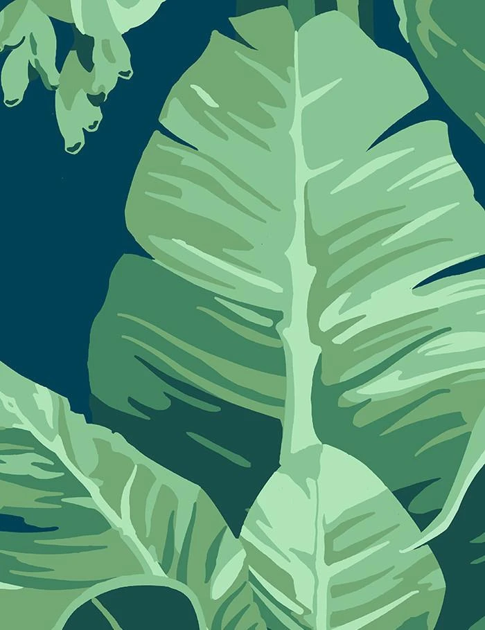 'Pacifico Palm' Wallpaper By Nathan Turner - Indigo 5 'Pacifico Palm' Wallpaper By Nathan Turner - Indigo - Image 3