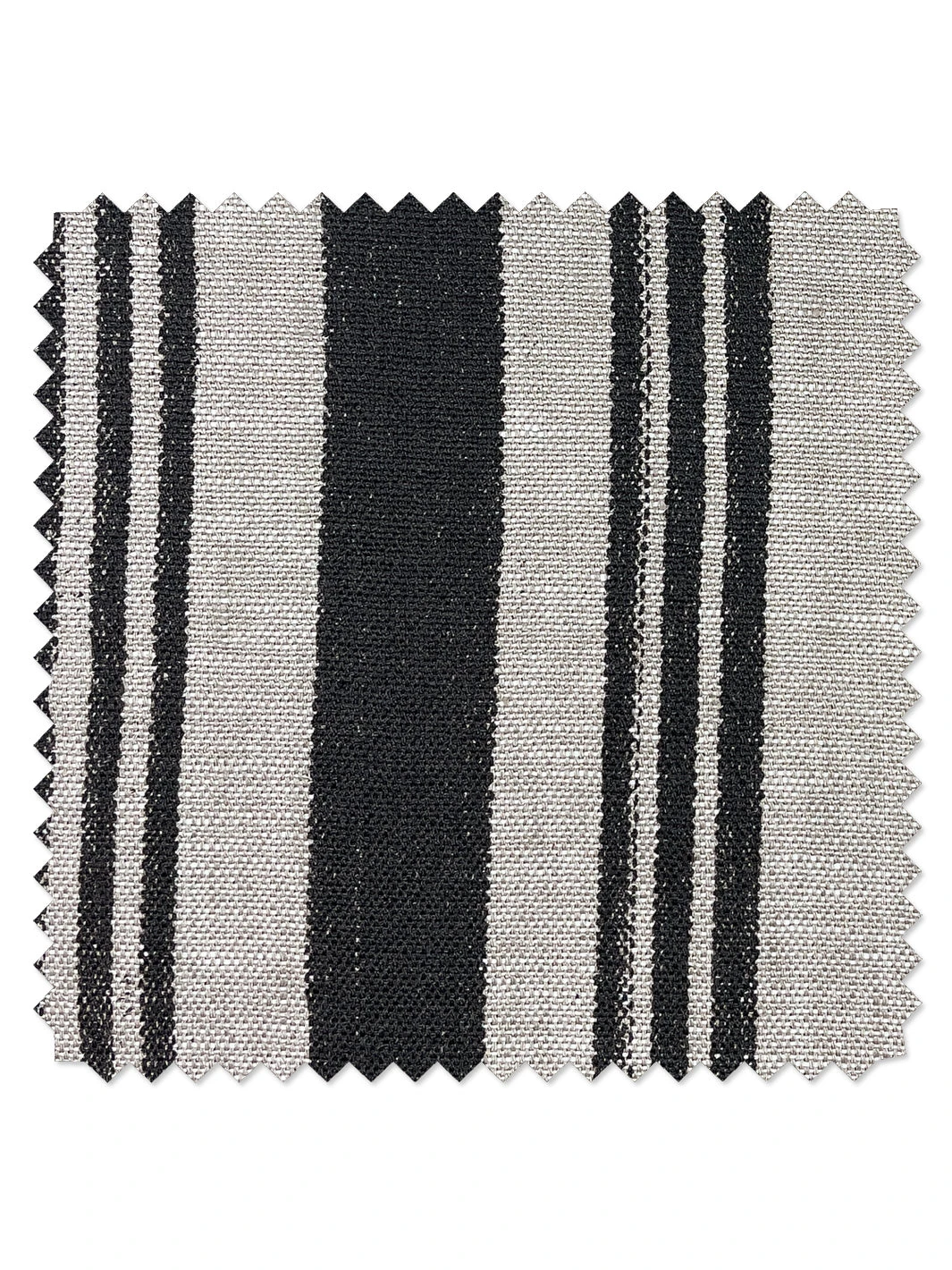 'Fabric By The Yard - Painted Stripes - Black On Flax Linen 3 'Fabric By The Yard - Painted Stripes - Black On Flax Linen