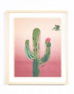 'Painted Cactus' Framed Art By Tea Collection