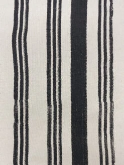'Fabric By The Yard - Painted Stripes - Black On Raw Canvas -Wallpaper Store Painted Stripes Black Raw Canvas Design