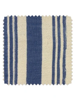 'Fabric By The Yard - Painted Stripes - Blue On California Cotton