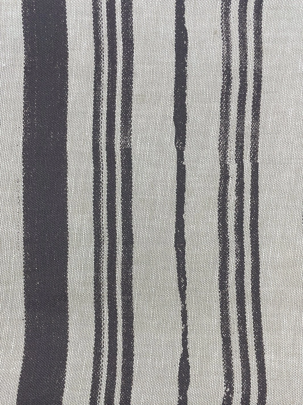 'Fabric By The Yard - Painted Stripes - Chocolate On Raw Canvas 5 'Fabric By The Yard - Painted Stripes - Chocolate On Raw Canvas - Image 4
