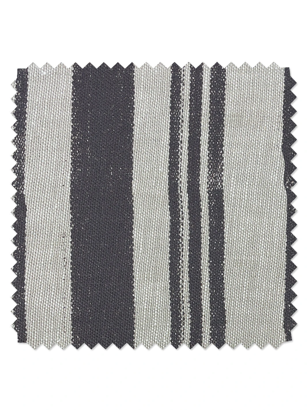 'Fabric By The Yard - Painted Stripes - Chocolate On Flax Linen 3 'Fabric By The Yard - Painted Stripes - Chocolate On Flax Linen