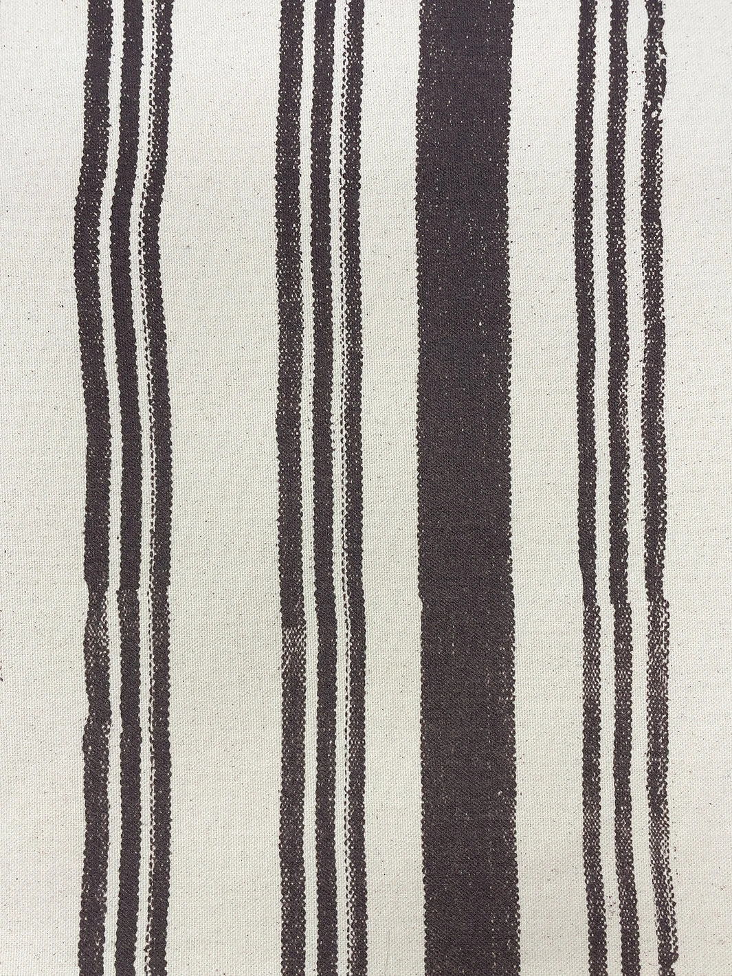 'Fabric By The Yard - Painted Stripes - Chocolate On Raw Canvas 4 'Fabric By The Yard - Painted Stripes - Chocolate On Raw Canvas - Image 3